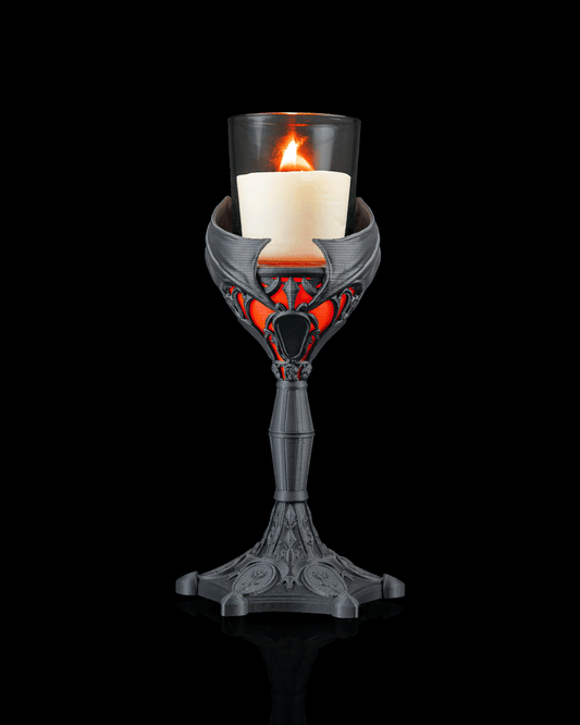 Dark Chalice Candle Holder - Gothic Alternative Table Decor
