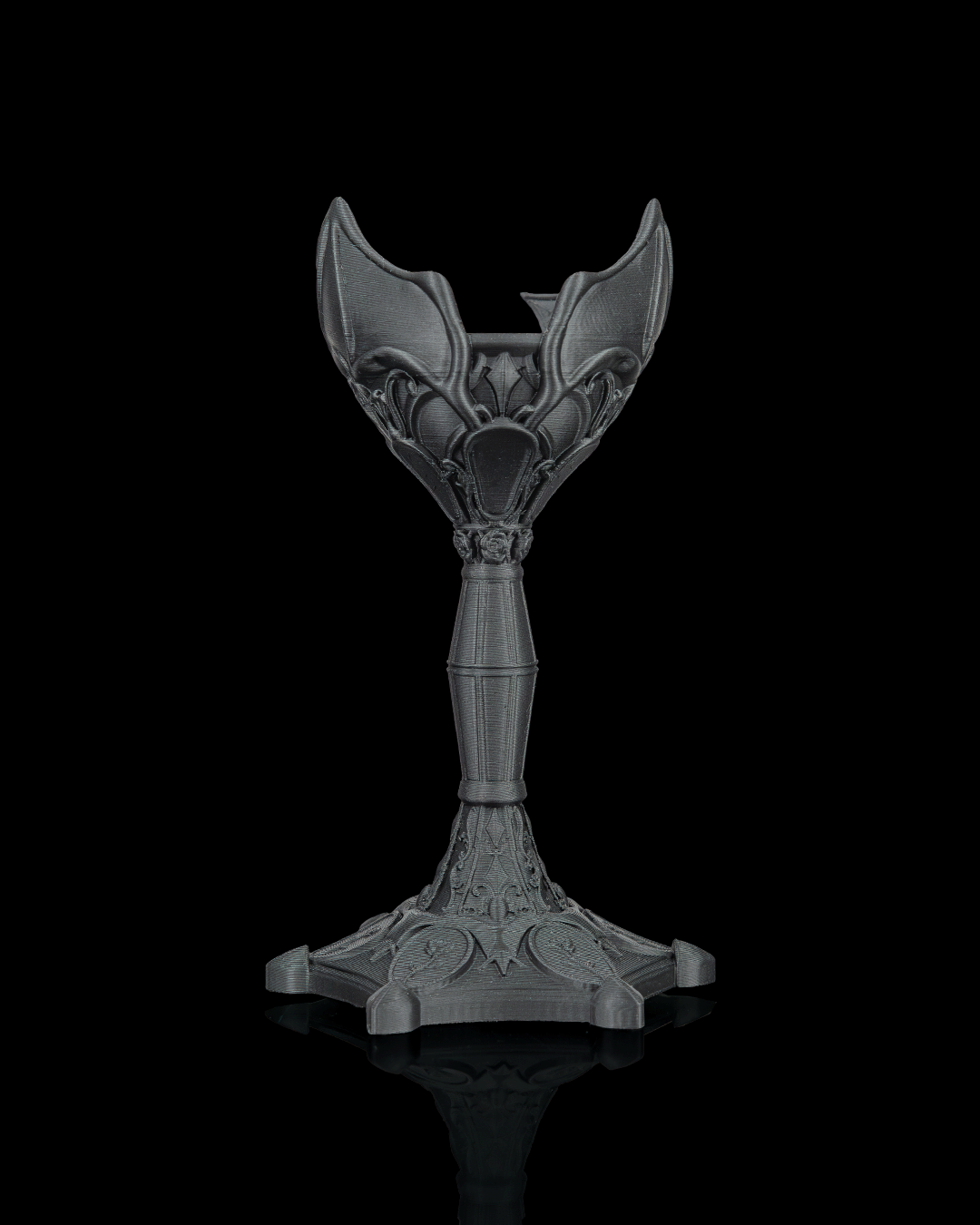 Dark Chalice Candle Holder - Gothic Alternative Table Decor