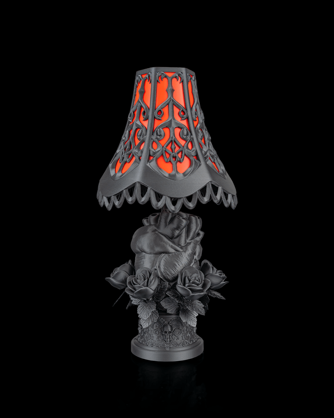 Black Heart Lampshade - Gothic & Alternative Decorative Light Cover