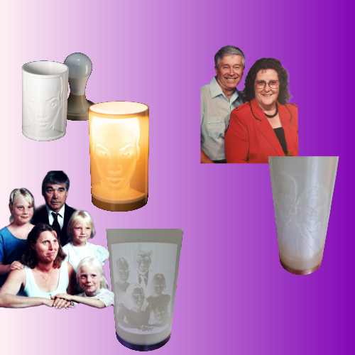 Custom Lithophane Lamp - Personalized Photo Memorial 3D Light