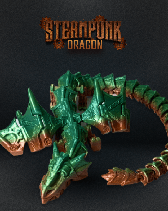 Steampunk Dragon – 3D Printed Figurine for Collectors & Decor