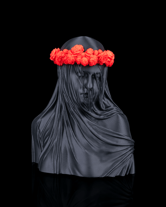 Veil of Silence Statue - Abstract Modern Sculptural Art